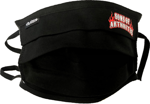 "SONS OF ARTHRITIS" BLACK Washable Double Layer Adjustable Cotton Face mask