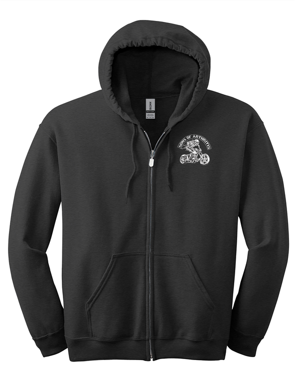 トップス shermer S3 BIKER HOODIE 2 Helmet Head Zippered Biker Hoodie | Sons of Arthritis