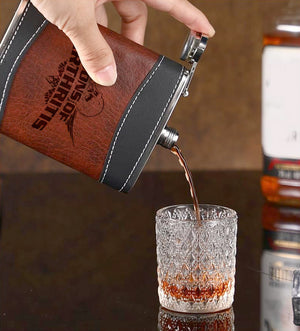 Sons of Arthritis Leather Flask - 8oz Edition