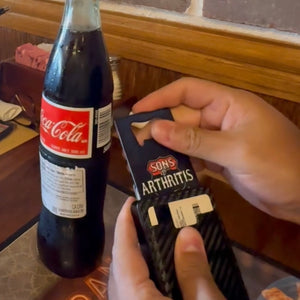 Sons of Arthritis™ Credit Card Bottle Opener – “Just Keep Ridin’”