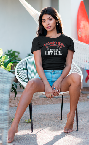 Daughters of Arthritis Retired Hot Girl Black Tee