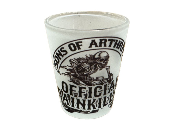 Sons of Arthritis Official Painkiller Shot Glass