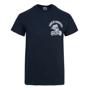 Sons of Arthritis Helmet Head Black Short Sleeve 100% Cotton Biker T-shirt