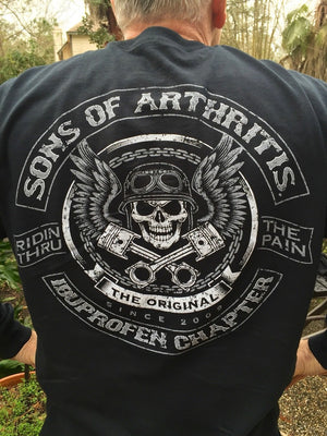 Sons of Arthritis Skull & Pistons Long Sleeve T-shirt