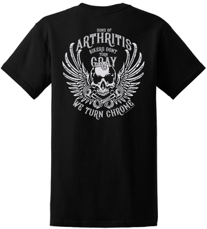 We Turn Chrome Skull Black Tee