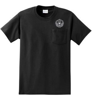 We Turn Chrome SKULL Black Pocket Tee