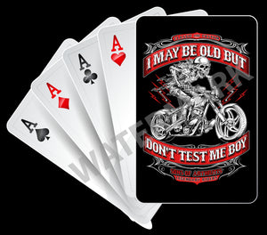 SONS OF ARTHRITIS "DON'T TEST ME BOY" PLAYING CARDS
