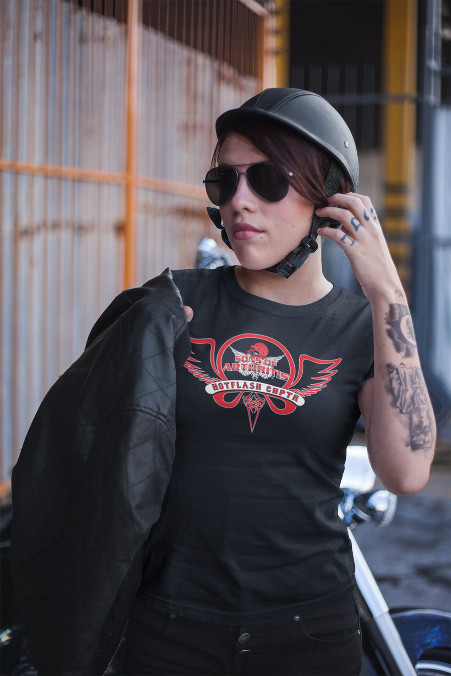 Hot Flash Chapter Biker Tee (Red)