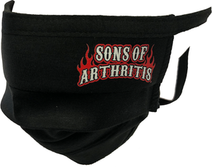 "SONS OF ARTHRITIS" BLACK Washable Double Layer Adjustable Cotton Face mask