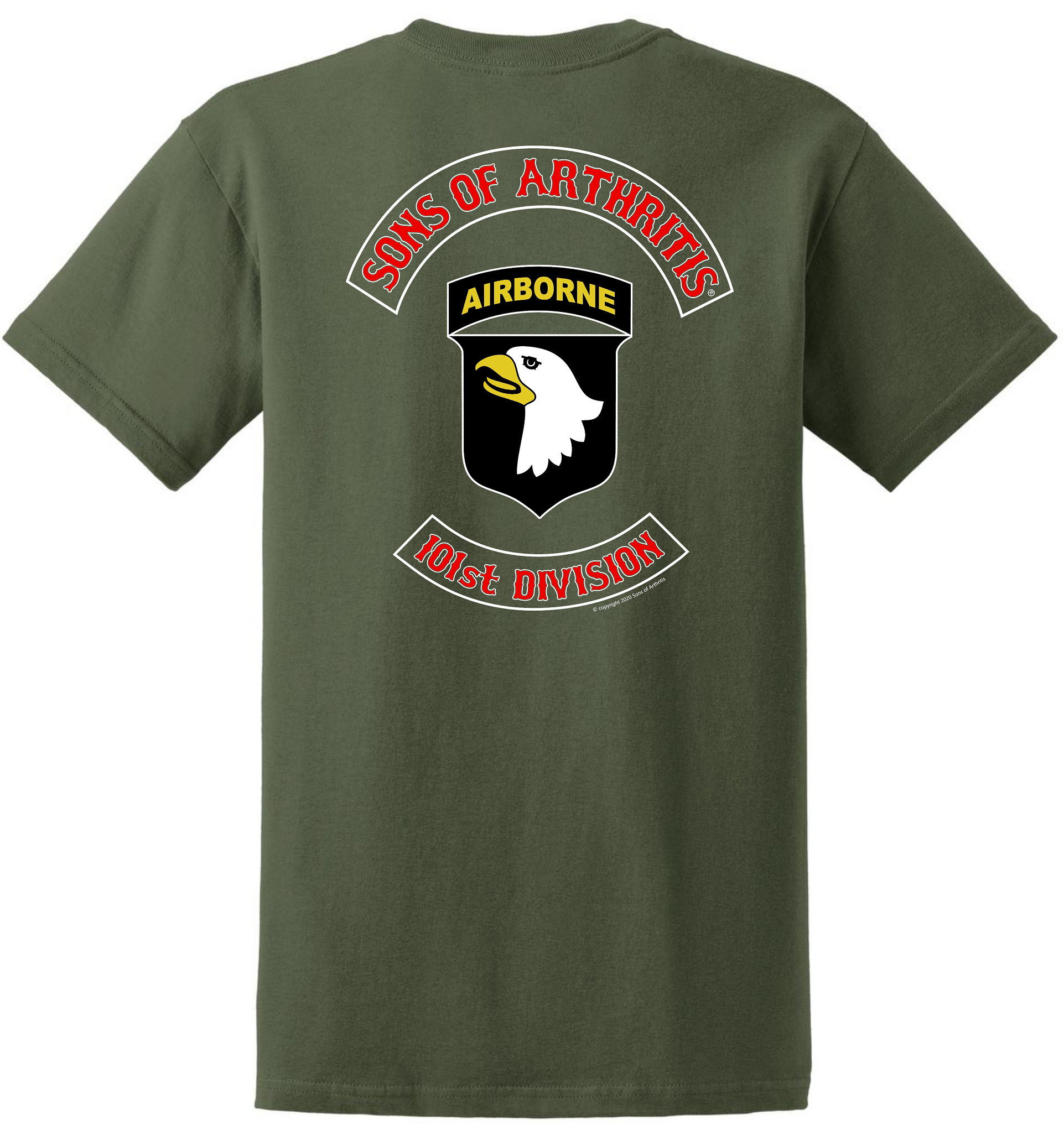 SONS OF ARTHRITIS 101st AIRBORNE DIVISION Biker T Shirt Sons of