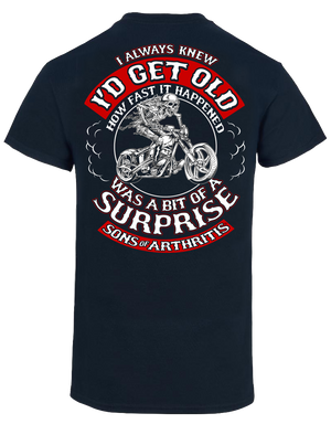 Sons of Arthritis OLD & FAST Black Tee