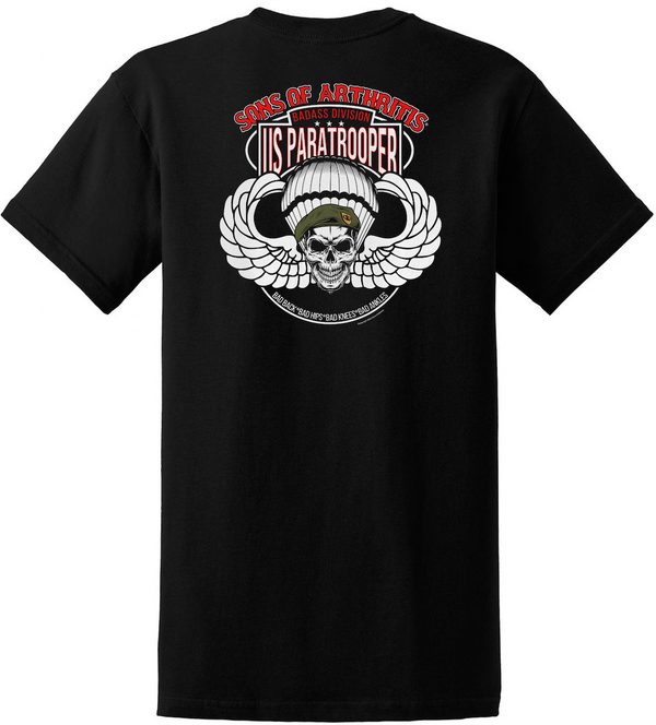 Sons of Arthritis Paratrooper Badass Division Chapter POCKET T-Shirt