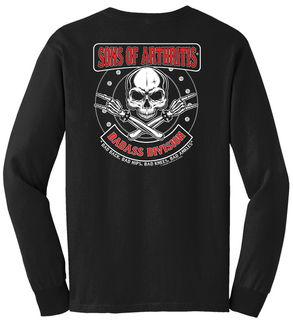 Sons of Arthritis Badass Division Pocket Long Sleeve T-Shirt