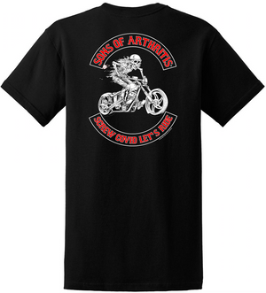 Sons of Arthritis Screw COVID Let's Ride  T-Shirt