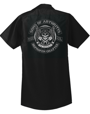 Sons of Arthritis Skull & Pistons Work Shirt
