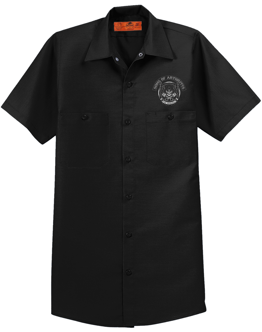 Sons of Arthritis Skull & Pistons Work Shirt