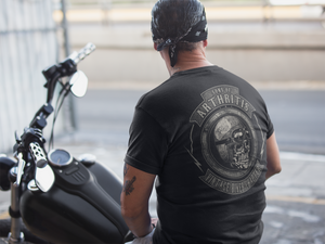 Sons of Arthritis Vintage Biker Chapter Black Pocket Short Sleeve 100% Cotton Biker T-shirt