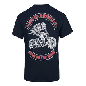 Sons of Arthritis Bad to the Bone Chapter Biker T-Shirt