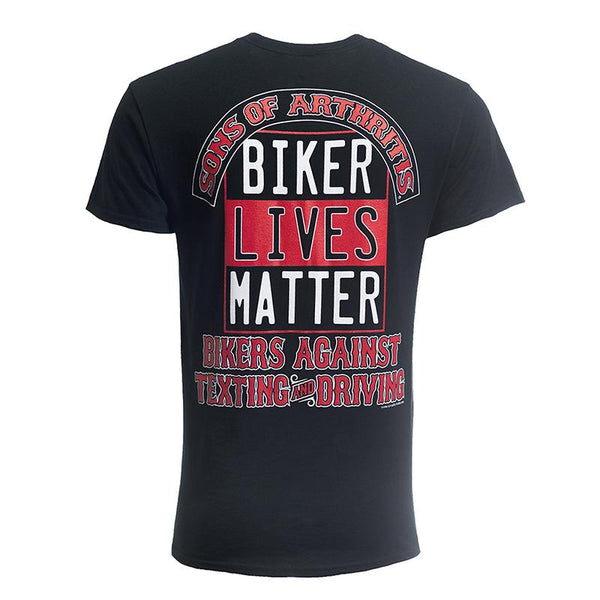 Sons of Arthritis Biker Lives Matter 100% Cotton Biker Pocket T-shirt