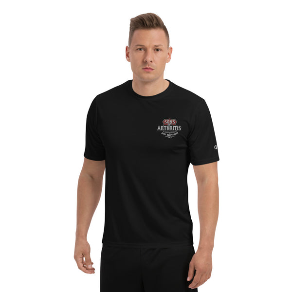 Sons of Arthritis "Just Keep Ridin" Embroidered Champion Performance T-Shirt