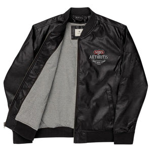 Sons of Arthritis FAUX Leather Bomber Jacket