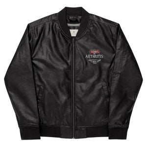 Sons of Arthritis FAUX Leather Bomber Jacket