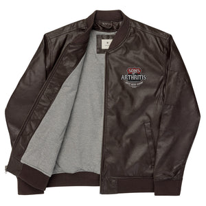 Sons of Arthritis FAUX Leather Bomber Jacket