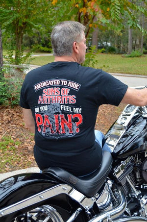 feel my pain SOA biker t-shirts