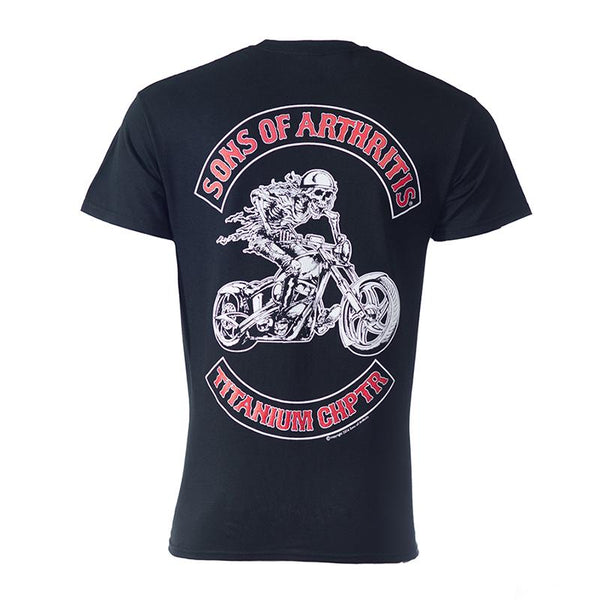 Sons of Arthritis Titanium Chapter Pocket Biker T-Shirt