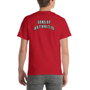 Sons of Arthritis Flame Logo on Sleeve and Back Short-Sleeve T-Shirt