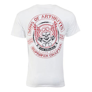 Skull & Pistons Biker T-Shirt White