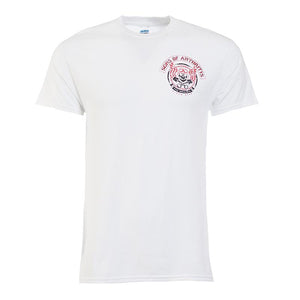 Skull & Pistons Biker T-Shirt White
