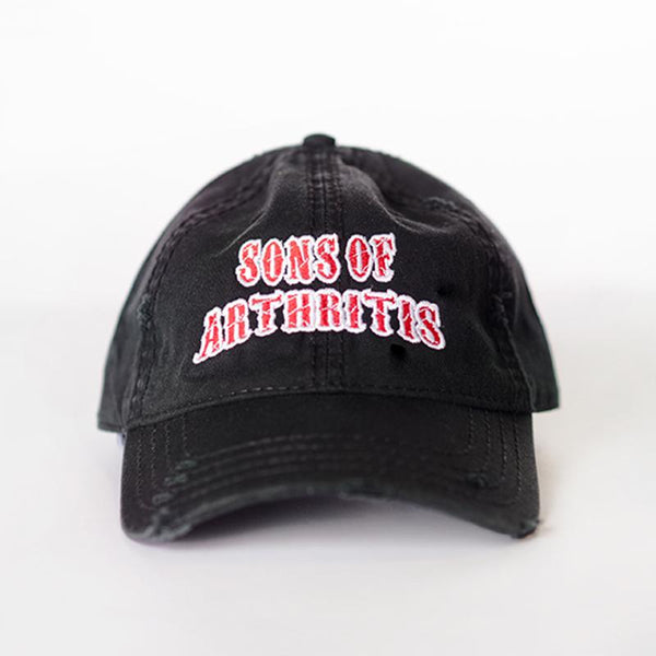 Sons of Arthritis Distressed Black Cap