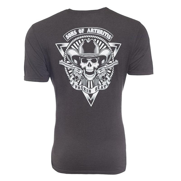 Sons of Arthritis "Packin Heat" Biker Tri-Blend T-Shirt