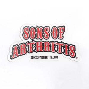 Sons of Arthritis Sticker 5" x 2.5"