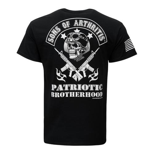 Sons of Arthritis "Patriotic Brotherhood" Cotton Biker T-Shirt