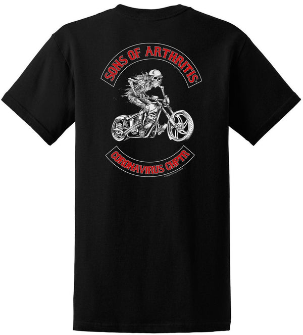 Limited Edition CORONAVIRUS CHAPTER Short Sleeve 100% Cotton Biker T-shirt?