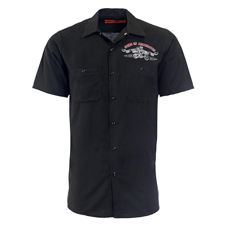 biker dress shirts Men's Leather Shirt L