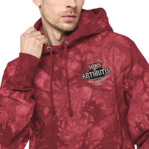 Sons of Arthritis Just Keep Ridin' Unisex Champion tie-dye hoodie
