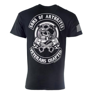 Sons of Arthritis Veterans Helmet Head Biker T-Shirt