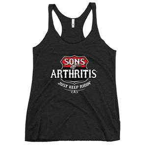 Sons of Arthritis "Just Keep Ridin" Women's Racerback Tank